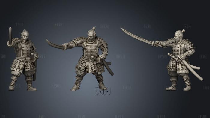 Kyoushuneko Samurai Chinese Troops stl model for CNC