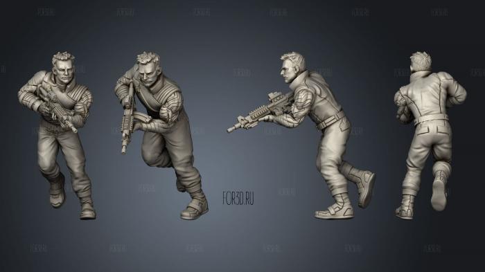 The Winter Soldier Agent Snow Comrade pose 1 stl model for CNC