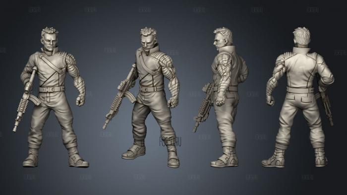 The Winter Soldier Agent Snow Comrade pose 2 stl model for CNC