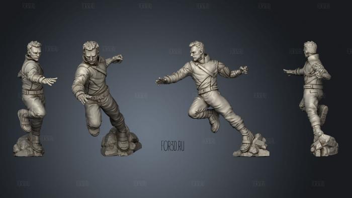 The Winter Soldier Agent Snow Comrade pose 3 stl model for CNC