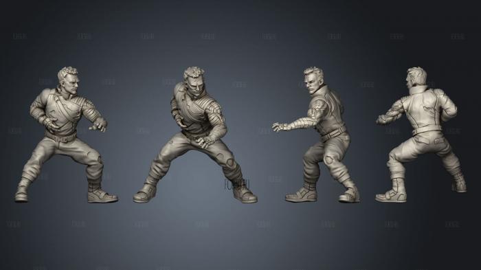 The Winter Soldier Agent Snow Comrade pose 4 stl model for CNC