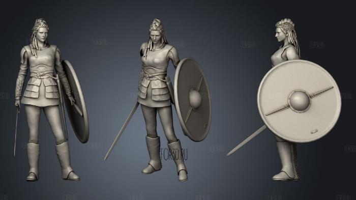 Lagertha Vikings stl model for CNC