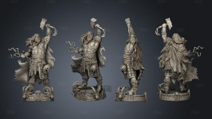 Thor Statue stl model for CNC