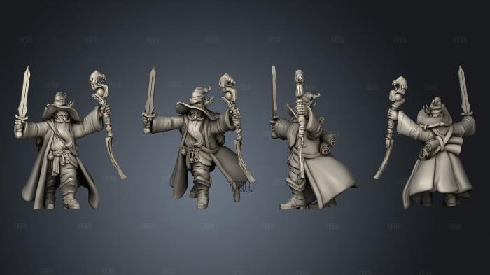 Throwback Hero Wizard F stl model for CNC
