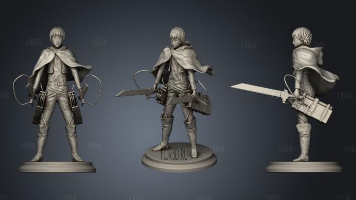 Levi from Attack on Titan stl model for CNC