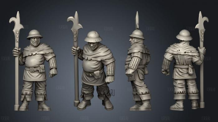 Town guards 01 stl model for CNC