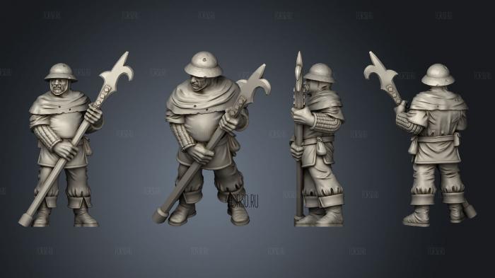 Town guards 02 stl model for CNC