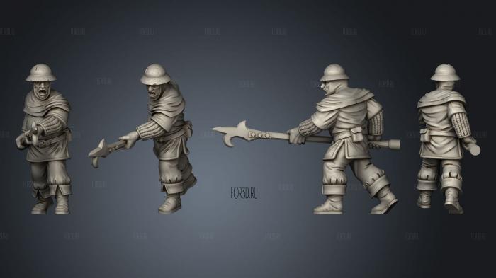 Town guards 03 stl model for CNC