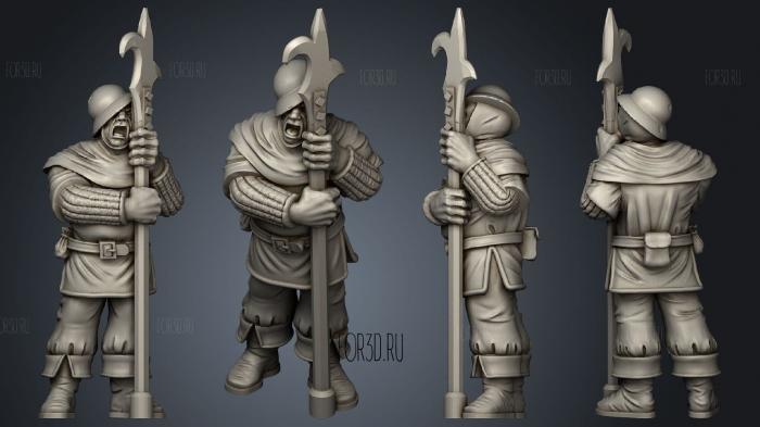 Town guards 04 stl model for CNC