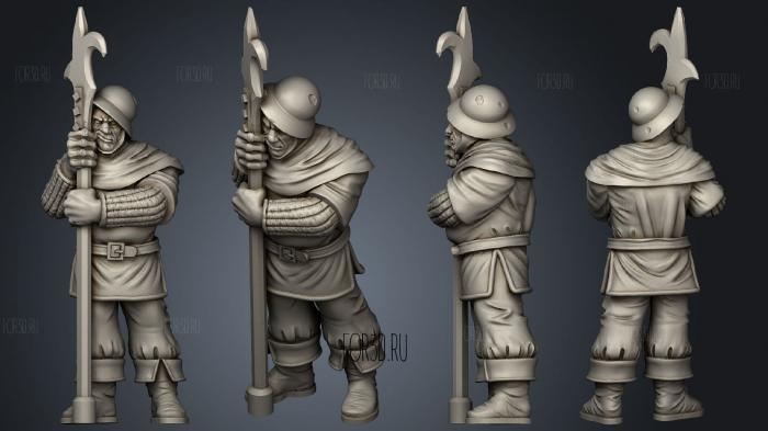 Town guards 05 stl model for CNC