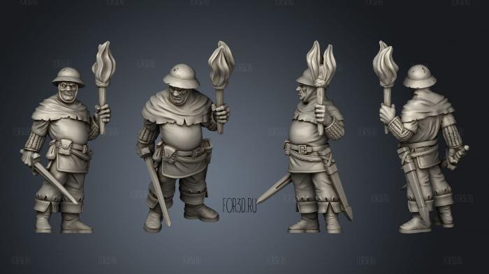 Town guards 08 stl model for CNC