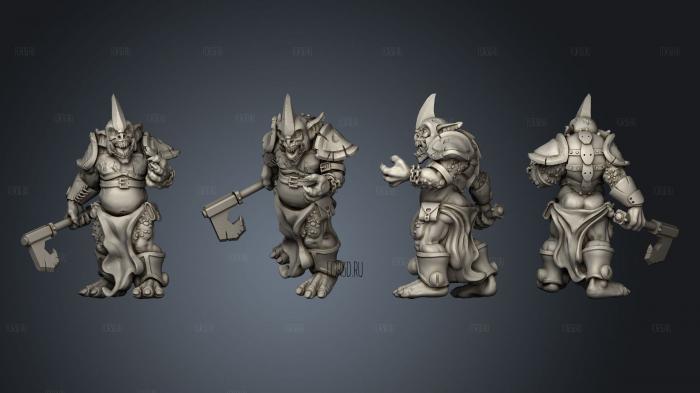 Troll Armored stl model for CNC