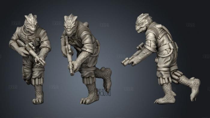 Lizard hunter stl model for CNC