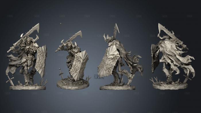 Undead knight base stl model for CNC