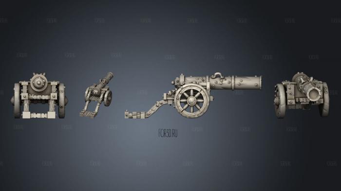 Undead Pirate Cannon stl model for CNC