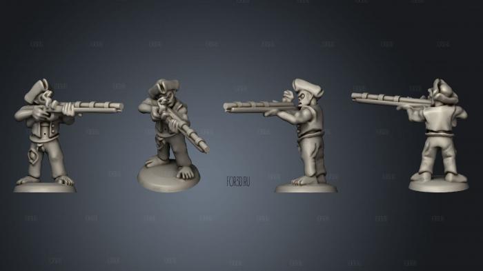 Undead Pirate Crew with Muskets 2 stl model for CNC