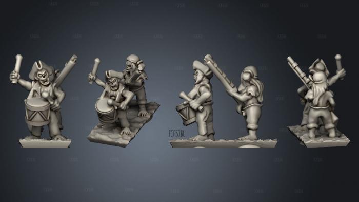 Undead Pirate Crew with Muskets Command Strip 2 stl model for CNC