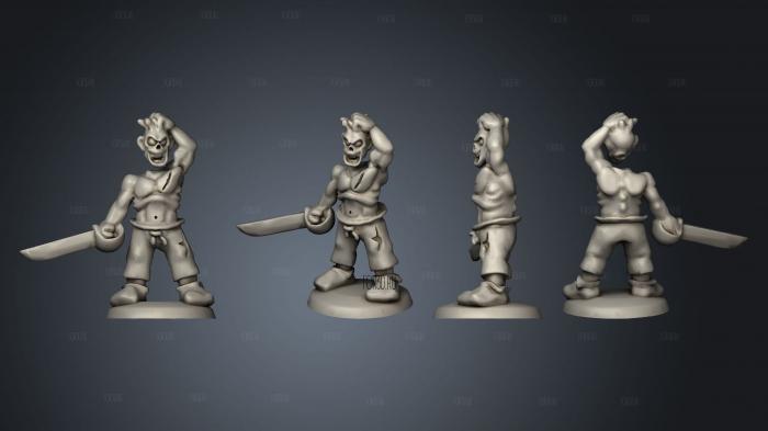 Undead Pirate Crew with Sword 1 stl model for CNC