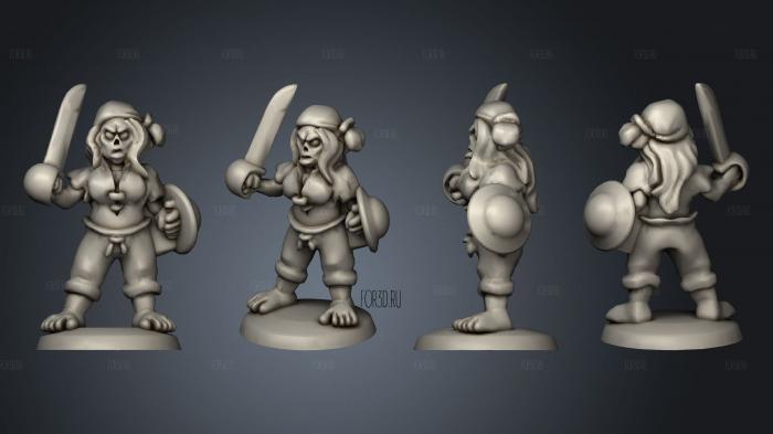 Undead Pirate Crew with Sword 2 stl model for CNC