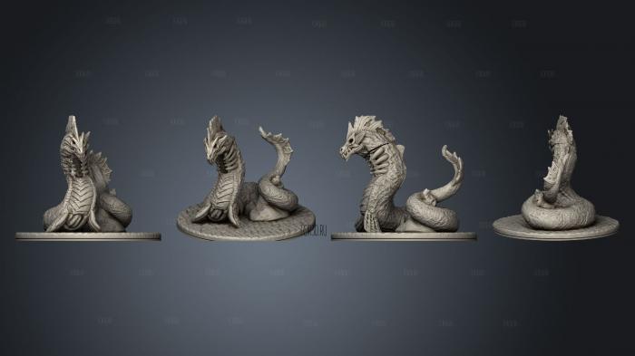 Undead Serpent Body Based stl model for CNC