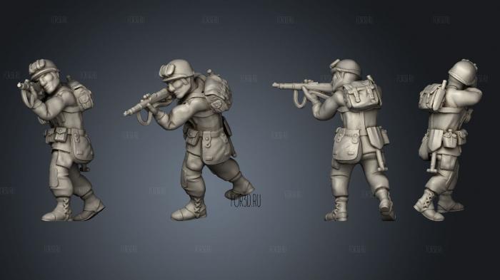 US paratrooper 1 Looted weapons stl model for CNC