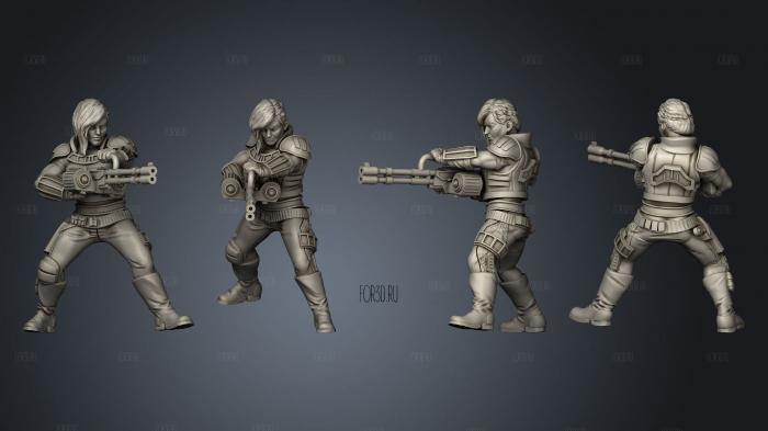 Veteran Mercenary Cara Dune stl model for CNC