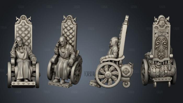 Victorian Doctor on Wheelchair stl model for CNC