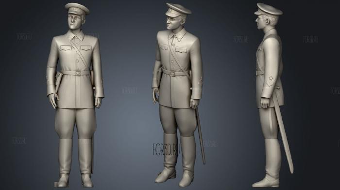 Man in military uniform 0116 3 3d stl модель для ЧПУ