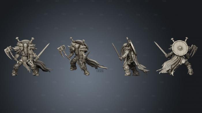 Vikings Gods and Heroes Einherjar 3 stl model for CNC