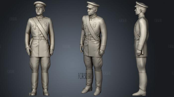 Man in military uniform 0116 8 3d stl модель для ЧПУ