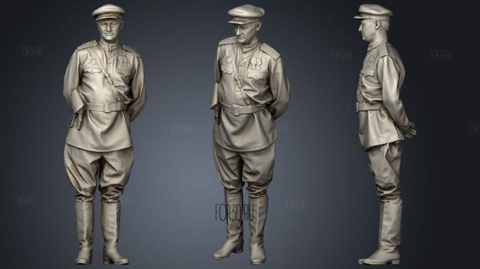 Man in officer uniform 3d stl модель для ЧПУ