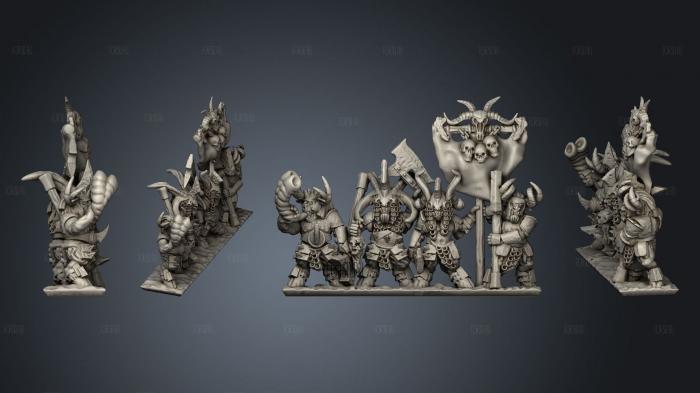 Wakes Emporium Greater Beastkin Regular Command Stand 2 stl model for CNC
