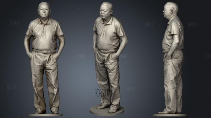 Man standing stl model for CNC