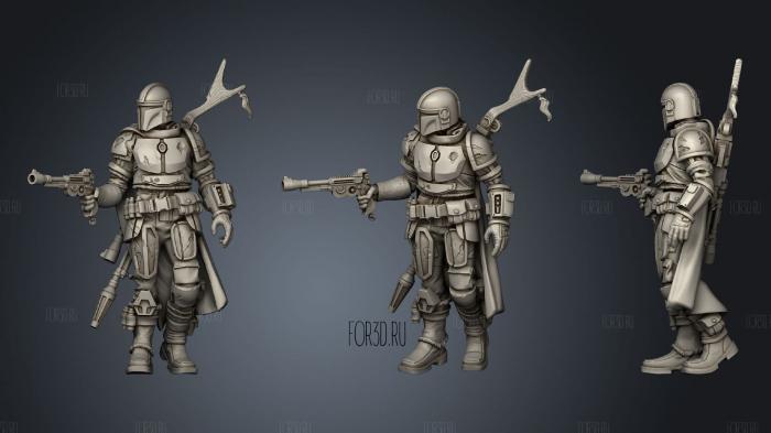 Mandalorian 3d stl model for CNC