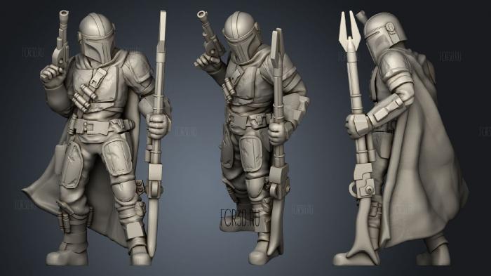 Mandalorian pose3 3d stl модель для ЧПУ