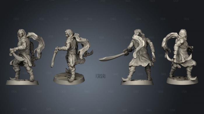 warrior with sword stl model for CNC