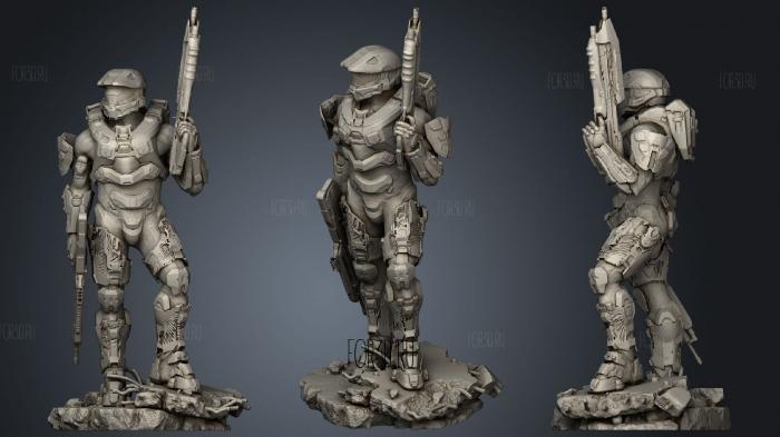 Master Chief gkhellas stl model for CNC