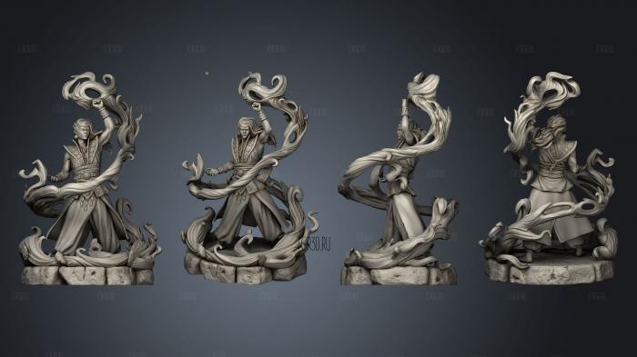 White wirewolf Fire master stl model for CNC