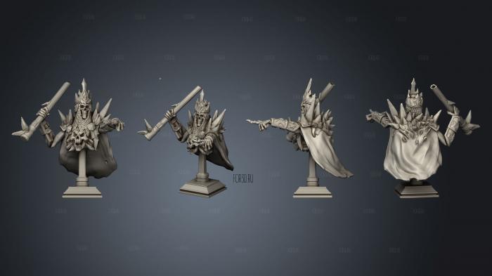 White wirewolf Krovar the Undying bust stl model for CNC