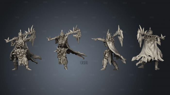 White wirewolf Skeleton King 02 stl model for CNC