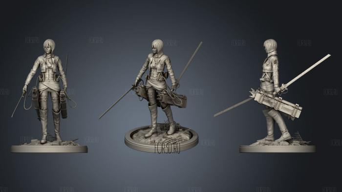 Mikasa AOT 3d stl модель для ЧПУ