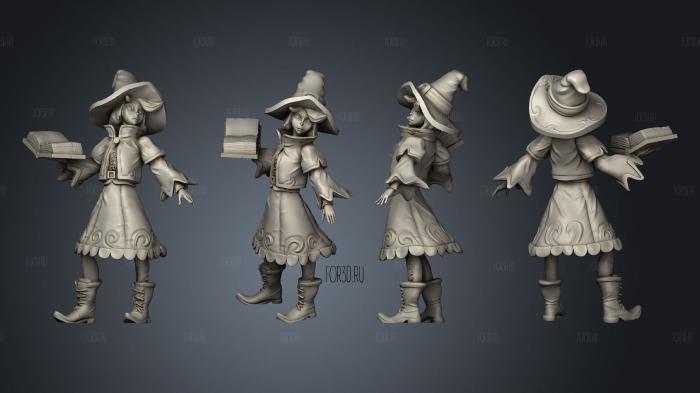 Witch Apprentice Spell Book stl model for CNC
