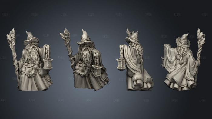 Wizard 01 stl model for CNC