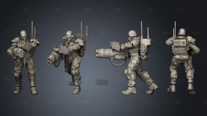 Wolf Pack Heavy Weapons Unit stl model for CNC
