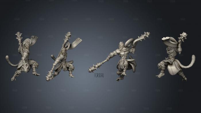 Wukong Journey to the West Pose 3 stl model for CNC