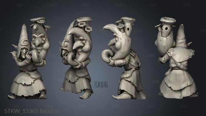 Goblin with Horn stl model for CNC