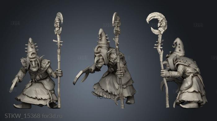 Eman Goblin Shaman stl model for CNC