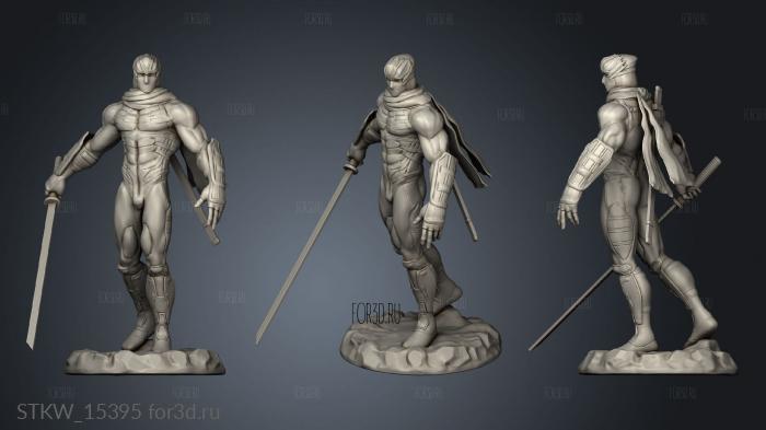 Ninja Gaiden Ryu Hayabusa stl model for CNC