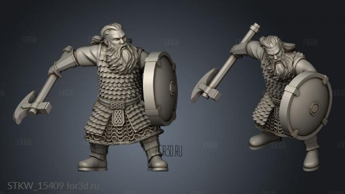 Kalak warriors Enano 3d stl модель для ЧПУ