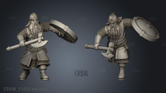 Kalak warriors Enano 3d stl модель для ЧПУ